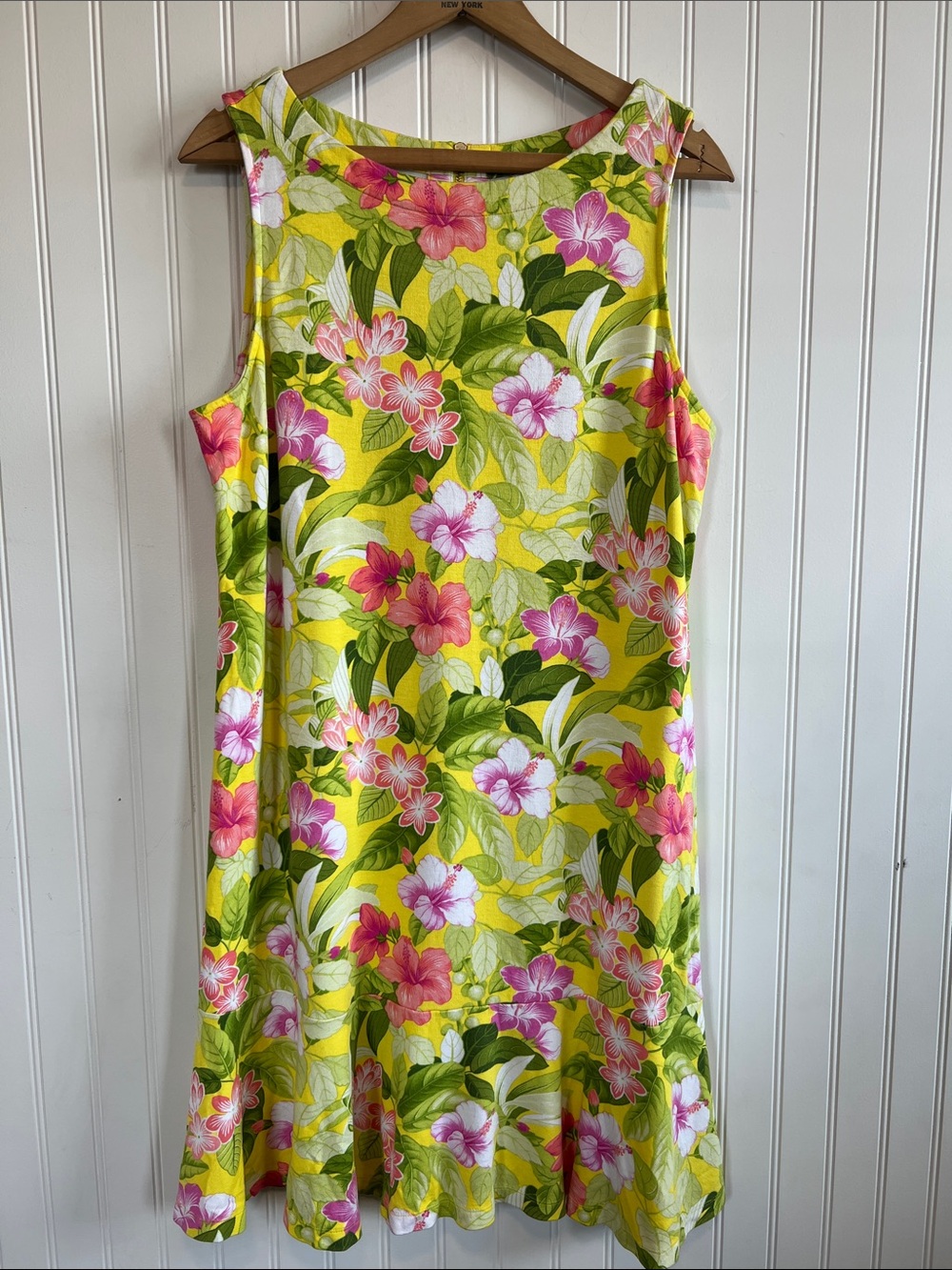 Tommy Bahama Yellow Floral Sleeveless Dress